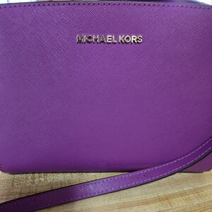 Michael Kors Bold Purple And Pink Crossbody Bag